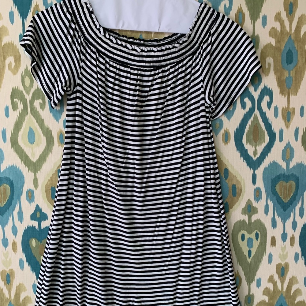 Black and white stripe dress